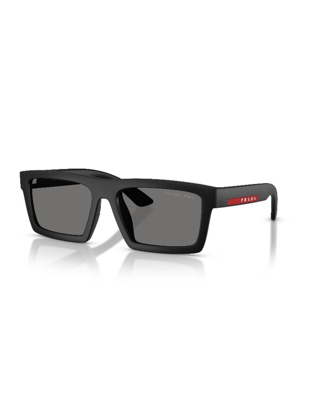 New Prada Linea Rossa Men's Sunglasses Black Grey Lens Injected Frame PS A07S 58